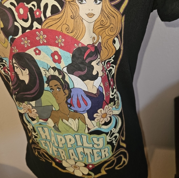Disney Princess Juniors Black T Shirt Size Xl - Picture 5 of 9